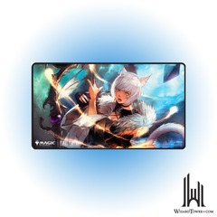 Playmat - Black Stitched - Final Fantasy - Y'shtola